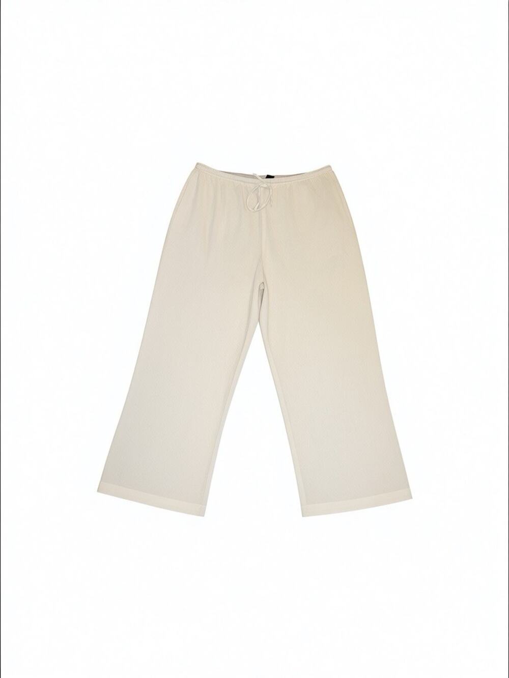 Wild Fable Womens Large White/Ivory Linen Blend Wide Leg Pull On Pants NWT